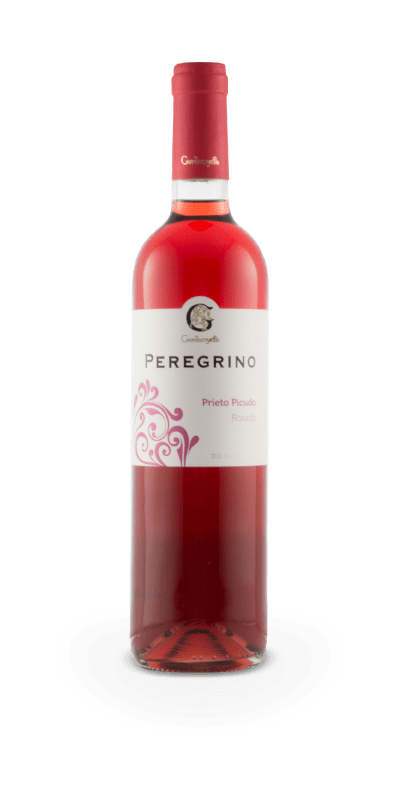 vino botella peregrino rosado